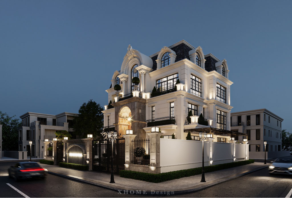 Biệt thự tân cổ điển 2 tầng sang trọng với thiết kế kiến trúc tinh tế