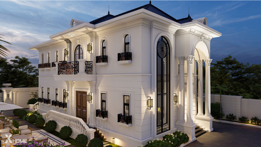 biệt thự tân cổ điển 2 tầng